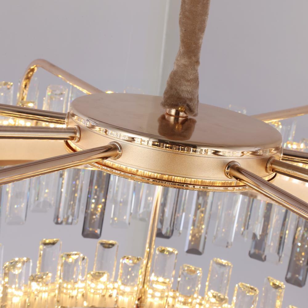 luxury LED crystal pendent lamp details 3